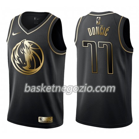 Canotte Uomo Dallas Mavericks Luka Doncic Nike Nero Golden Edition Swingman